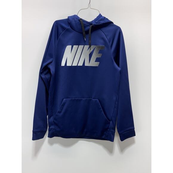Nike Dri-Fit Pullover Hoodie Men’s Small Blue With Flaw - Picture 1 of 6